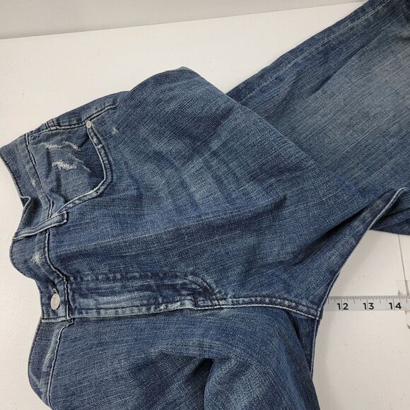 7 for all mankind carsen straight leg jeans 40x35 mens denim blue 3794 - Picture 9 of 12